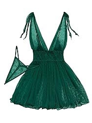Lilosy Sexy Polka Dots Mesh Sheer Babydoll Chemise