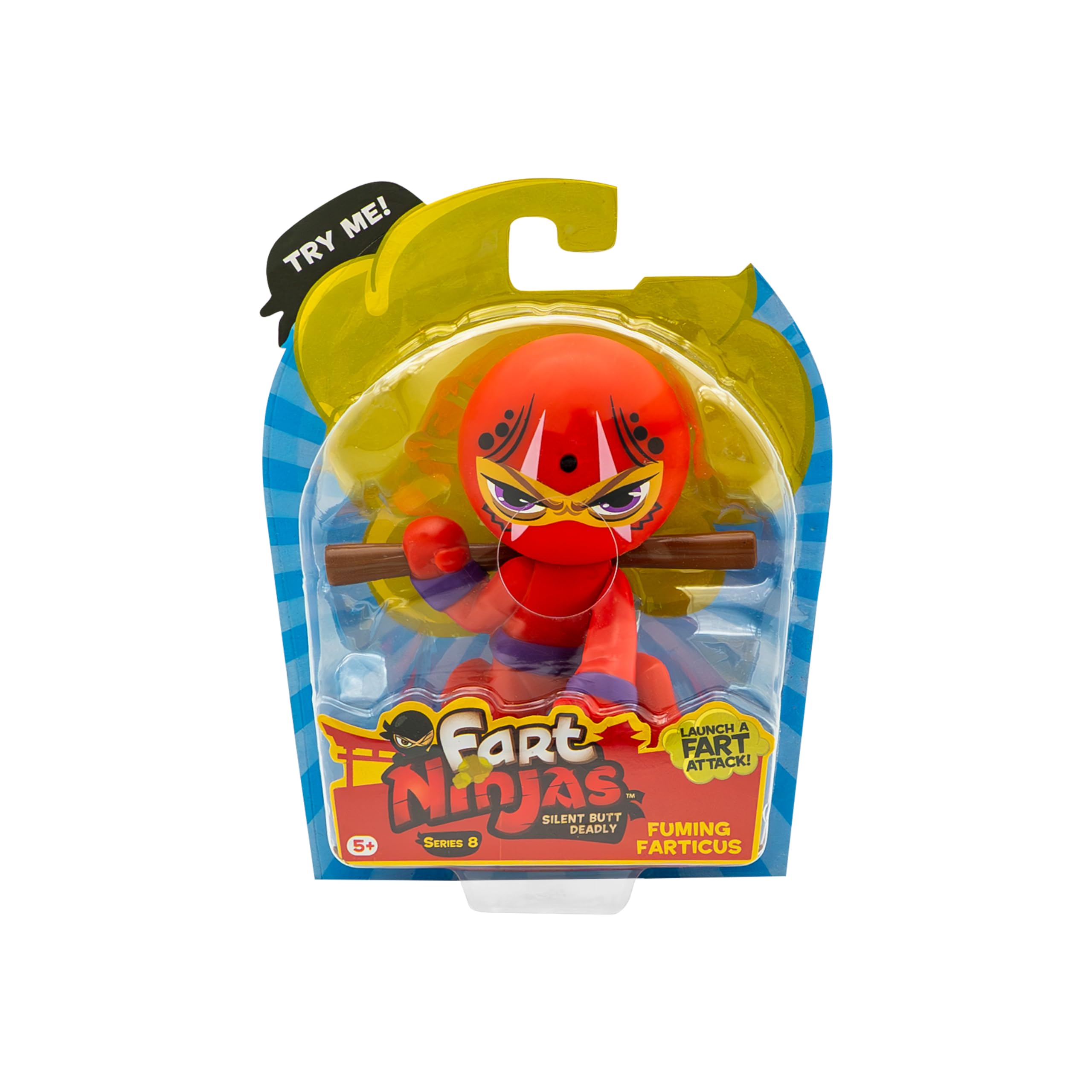 Fart Ninja | Fuming Farticus Series 8 Collectible Figures | 10 Hilariously Realistic Fart Sounds | Ages 5+ Gifts & Toys 8 to Collect