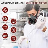 ANUNU Half Face Respirator Mask Paint Dust Epoxy Resin Chemical Woodworking view 2