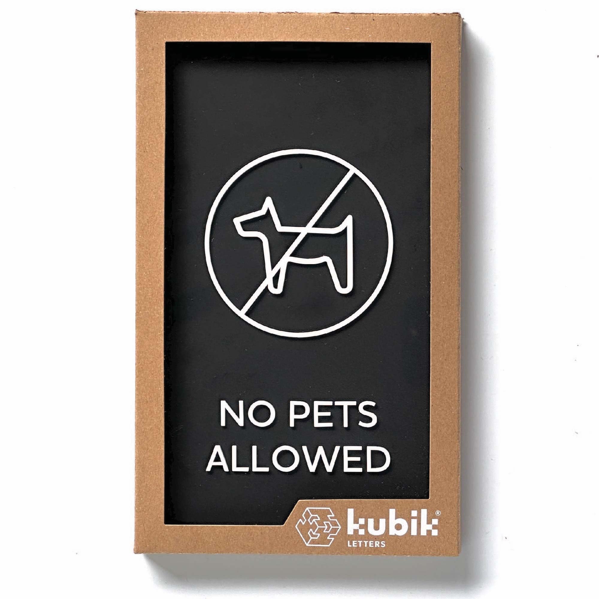 No Pets Allowed Sign for Business – No Dogs Animals Allowed, Acrylic Signs with Raised Letters, Modern Look for Store or Business Entrance. Strong Adhesive Tapes included.