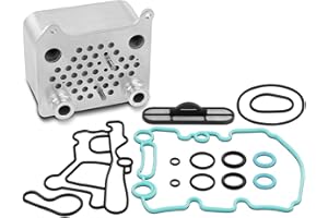 A-Premium Engine Oil Cooler Kit, with Gasket Seal - Compatible with Ford Trucks - Powerstroke V8 6.0L - F250, F350, F450, F55