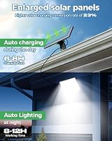 LOTMOS 342 LED Solar Security Lights Outdoor Motion Sensor Remote 3 Modes Cool view 3
