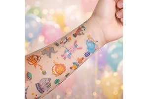 Temporary Tattoos – 10 Sheets Waterproof Cartoon Stickers with Mixed Style Designs, Fun Party Favors