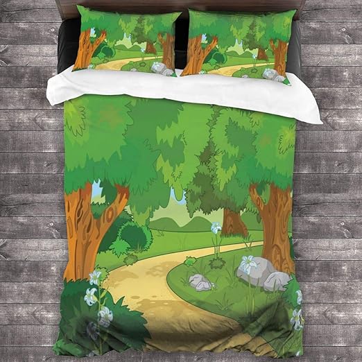 Juego de Ropa de Cama-Niños de Dibujos Animados Medio Ambiente Woodland