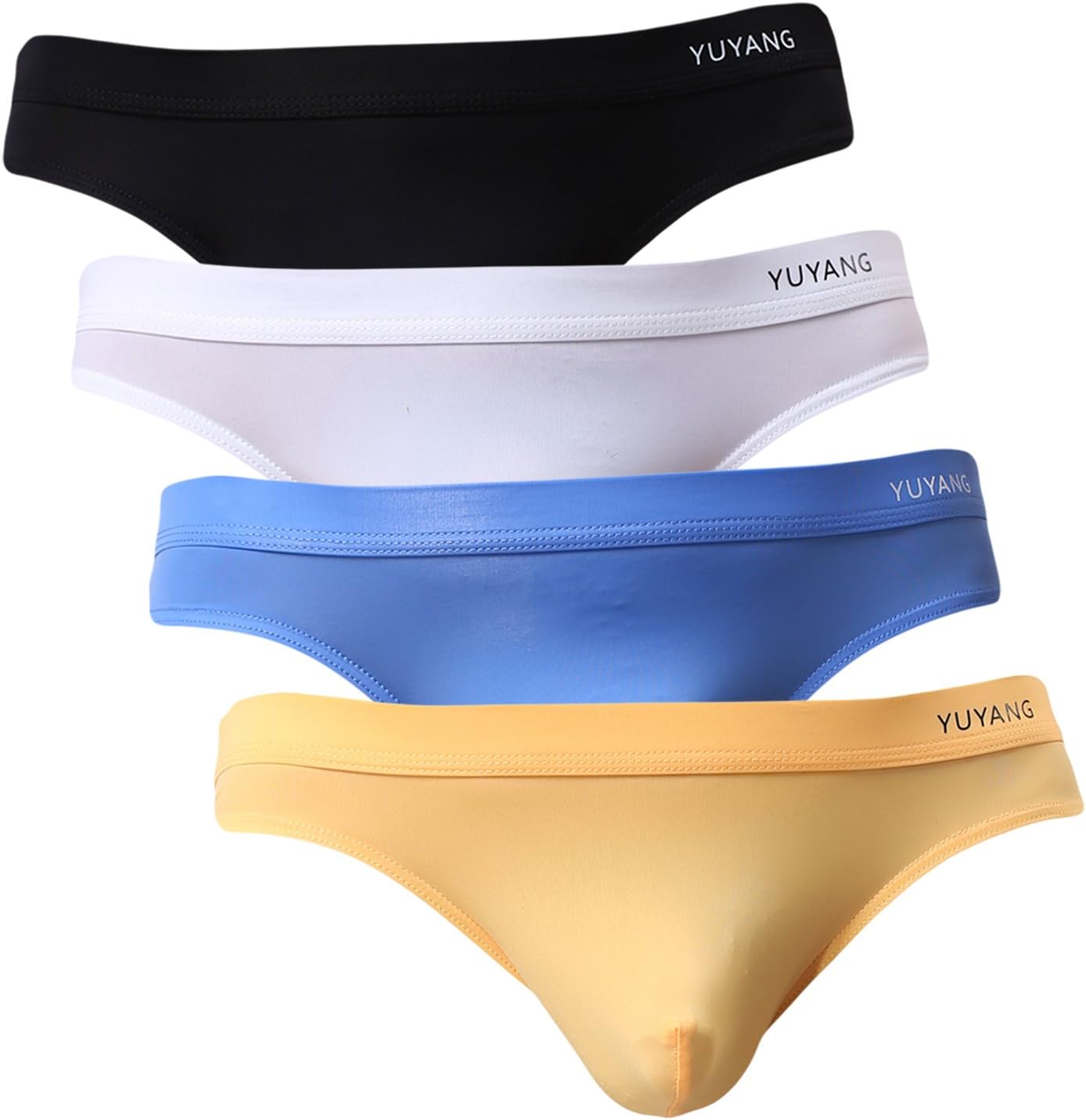 Mens Bikini Breifs Ice Silk Thin Breathble Bulge Enhancing Underwear