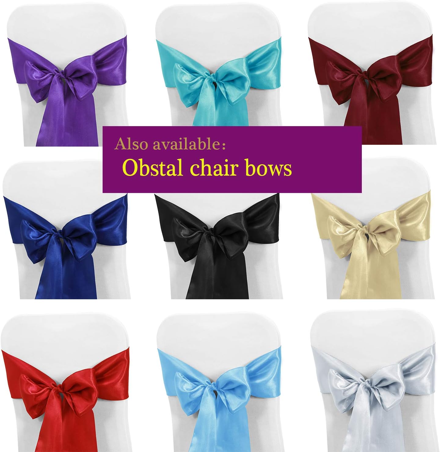 Obstal 10 PCS White Spandex Dining Room Chair Covers for Living Room - Universal Stretch Chair Slipcovers Protector for Wedding, Banquet, and Party: Kitchen & Dining