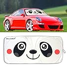 Car Sun Shade Windshield Cute Eye Sunshade, AYAMAYA Portable Big Funny Cartoon Car Window Sun Shades Automotive Outdoor UV Rays Protector Waterproof Folding Sun Visor Shield Cover for Baby- (59"x33")
