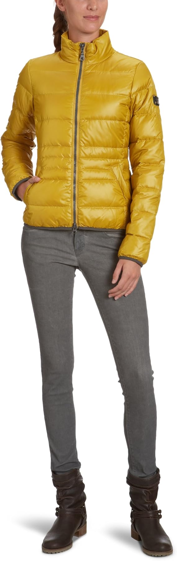 Marc O'Polo Damen Jacke, 208 0463 70081, Gr. 40, Gelb (212 light curry