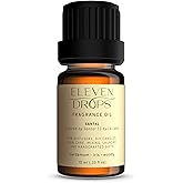 Eleven Drops Santal Aroma Fragrance Oil – Essential Oil Blend for Diffusers, Candles & Soap Making, Mixing, Long Lasting Scent, Pet Friendly, Made in USA, Amber Glass Bottle, IFRA Compliant – 10 ml