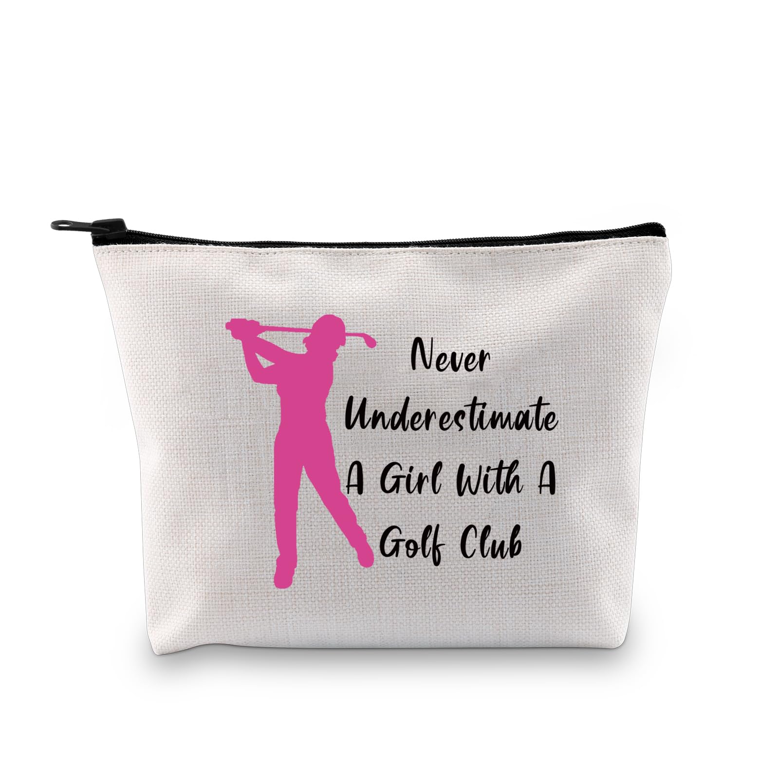 Funny Golf Cosmetic Bag - Lady Golfer Toiletry Bag & Survival Kit Gift