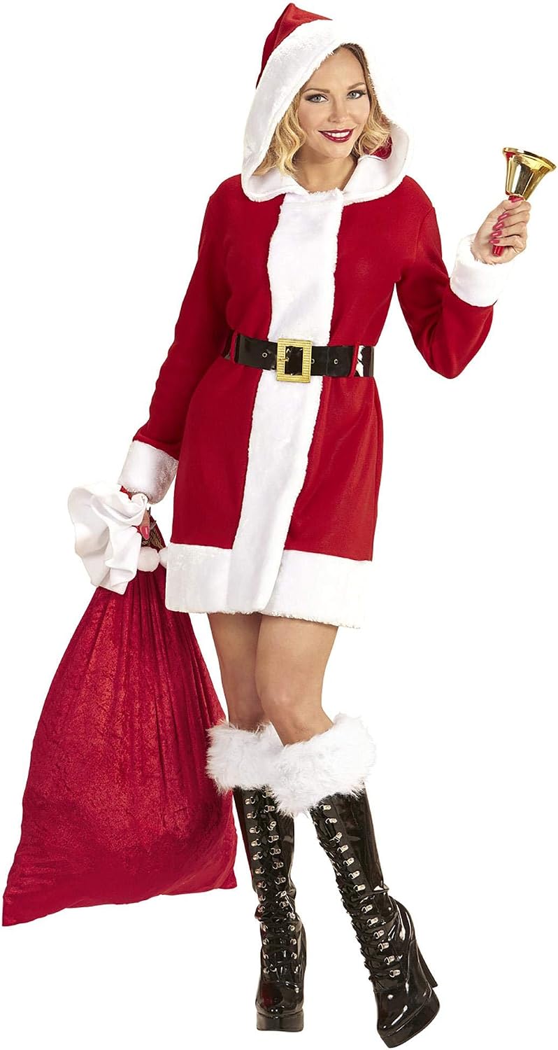 Widmann Adult Costume Santa Claus Lady, Red and White, S-M