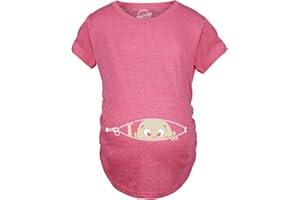 Maternity Baby Peeking T Shirt Funny Pregnancy Tee for Expecting Mothers