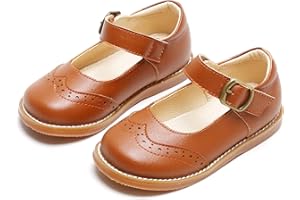 Kiderence Toddler Girls Mary Jane Dress Shoes Little Girls School Oxford Flats