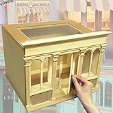 iLAND Wooden Dolllhouse Room Box on 1/12 Scale, Wood Houses for Crafts to Make a Miniature Coffee Shop, Magic House, Store Classic &amp; Creative