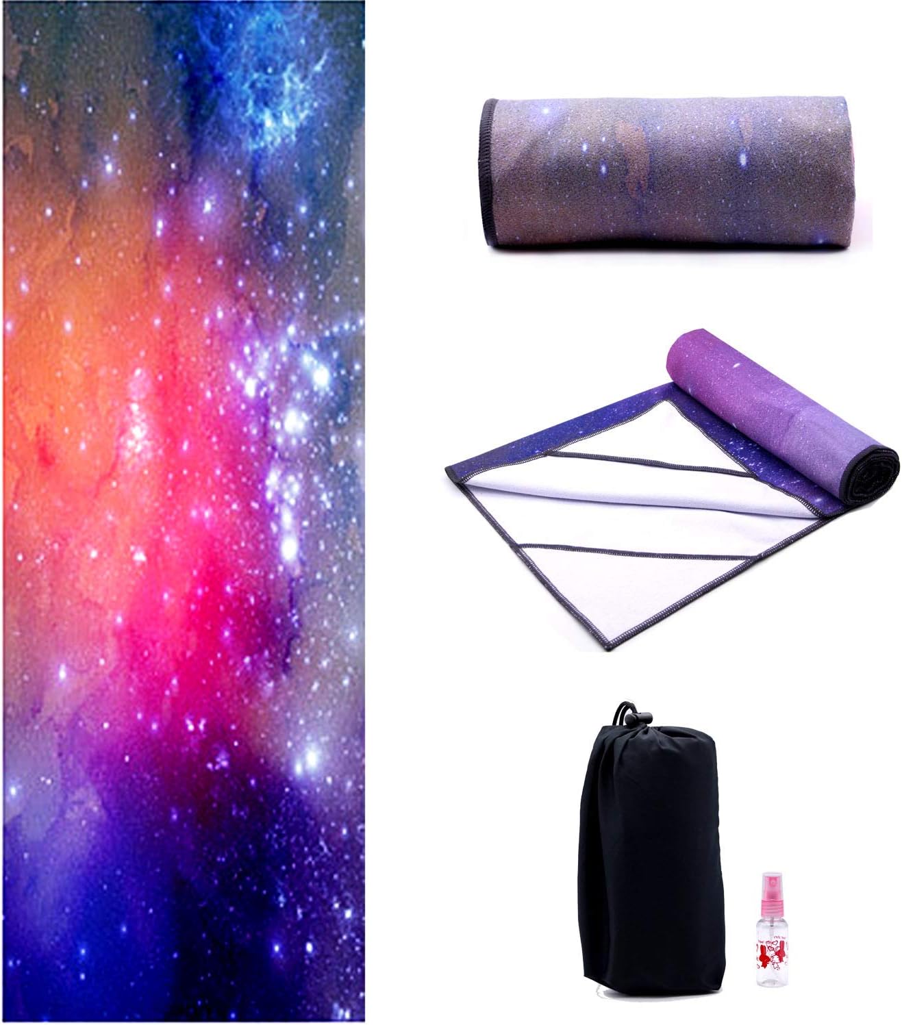 Yoga Towel,Hot Yoga Mat Towel with Corner Pocketsย Design - Sweat Absorbent Non-Slip for Hot Yoga,Bikram and Pilates