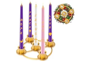 Advent Wreath Candle Holder, Christmas Candle Holder Advent Rings Candle Holder for Tapered Advent Candles, Advent Decoration