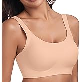 Padded Bra Comfortable Back Fat Smoothing Full Coverage Wireless Support Bra No Underwire Seamless Bralette
