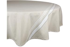 DII 100-Percent Cotton, Machine Washable, Everyday French Stripe Kitchen Tablecloth for Dinner Parties, Summer and Outdoor Pi