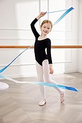 Zaclotre Black Leotard for Girls Long Sleeve