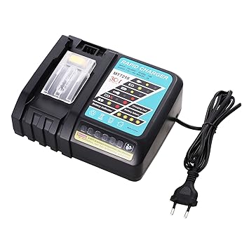 Ladegerät DC18RC für 14.4 Volt - 18 Volt Schiebeakkus zum Makita BL1830 BL1840 BL1850 BL1815 194204-5 194205-3 194309-1 (Schw