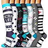 Aoliks Medical Compression Socks for Women & Men, Support Knee High Socks for Running,Nurses,Travel