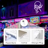 SIGNSHIP Purple Alien Neon Light USB Wall Decor 15.7 x 12.2 in Bar Bedroom view 4