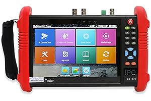 Wsdcam 7 Inch All in One IPS Touch Screen IP Camera Tester Security CCTV Tester Monitor with SDI/TVI/AHD/CVI/POE/4K H.265/1080p HDMI in&Out/RJ45-TDR/Firmware Update Upgraded 9800ADHS-Plus