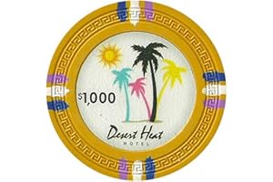 Claysmith Gaming Desert Heat Poker Chip Heavyweight 13.5-Gram Clay Composite – Pack of 50