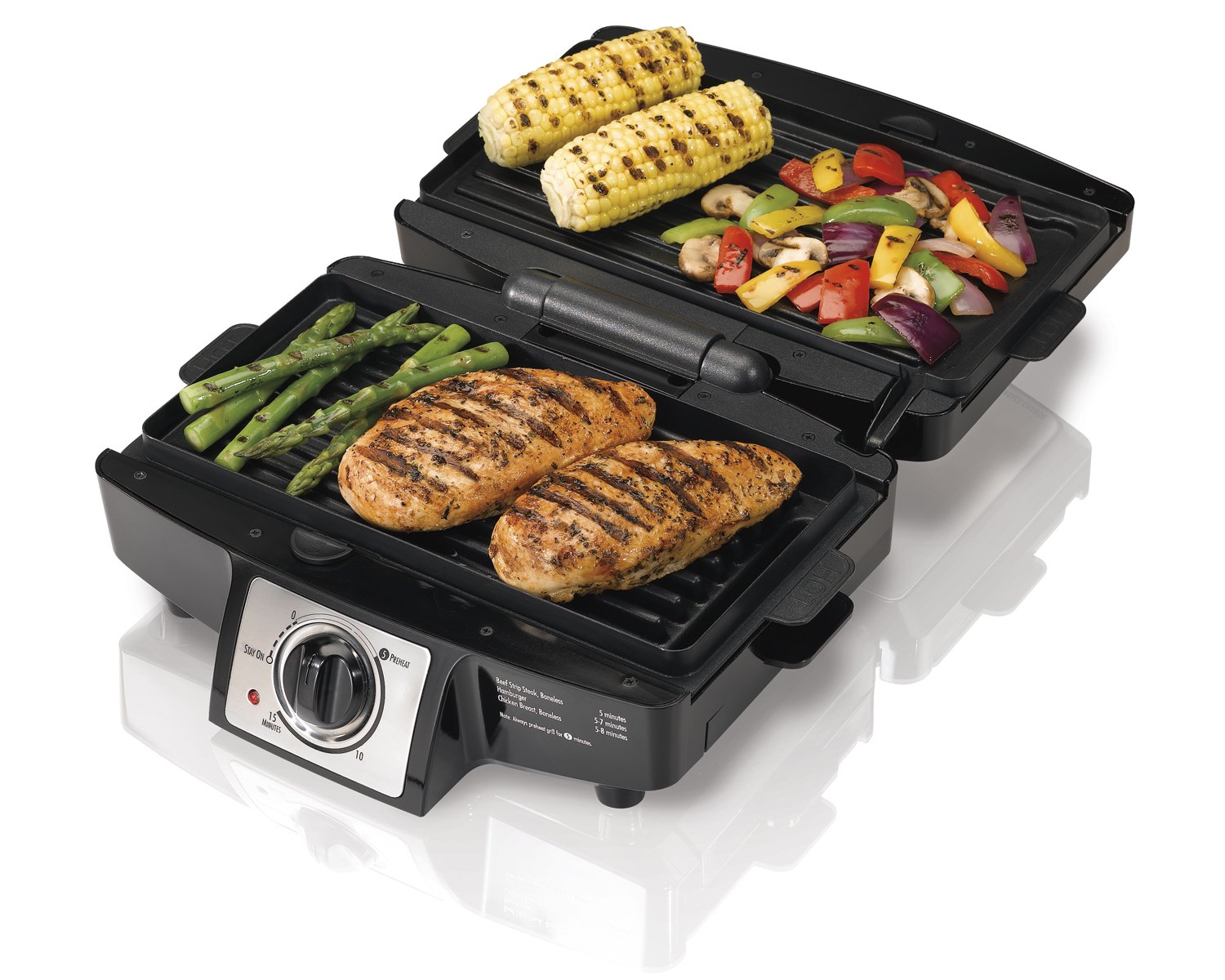 Hamilton Beach Electric Indoor Grill with Easy Clean Nonstick Removable
