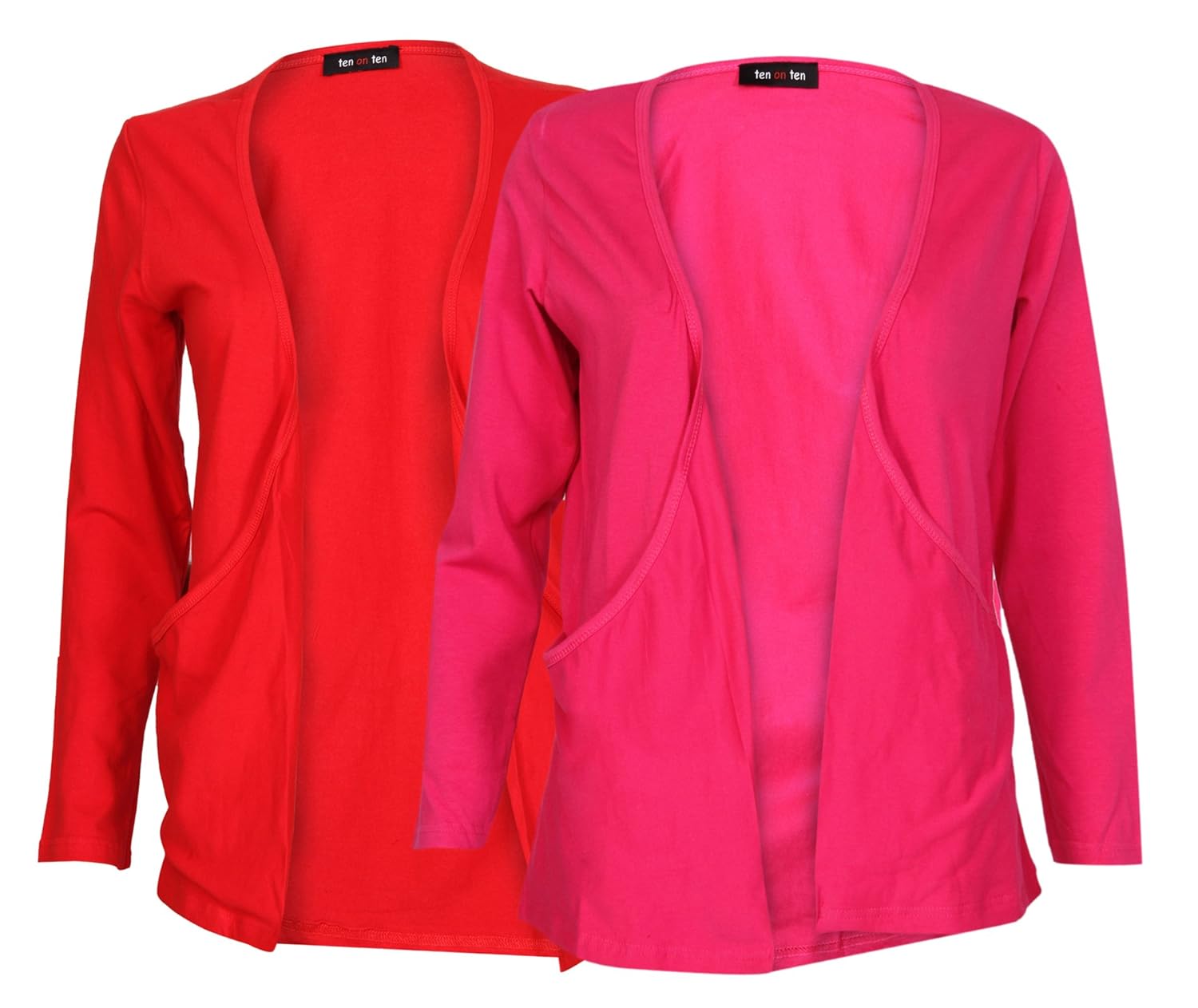 ten on ten women's shrug (fp-redpnk _red/ pink _free size)