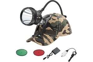 GearOZ Coon Hunting Lights Headlamp 2.0 for Coyotes Hog Predators, 4 Lighting Modes, Waterproof Camping Hiking Fishing Hunting Headlamp Rechargeable Bright Headlight with Comfort Hunting Hat