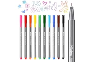 NIUTOP Easter Basket Essentials for Kids,Easter Basket Stuffers Gifts for Teens Adults,Cute Colored Pens, 10-Color Aesthetic Drawing Pens Fine Tip Markers Journaling Pen Set, Scrapbook School Supplies