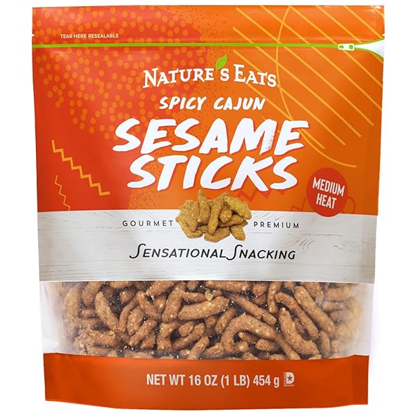 NATURE’S EATS CAJUN SESAME STICKS 16.0 OUNCE, 12PK