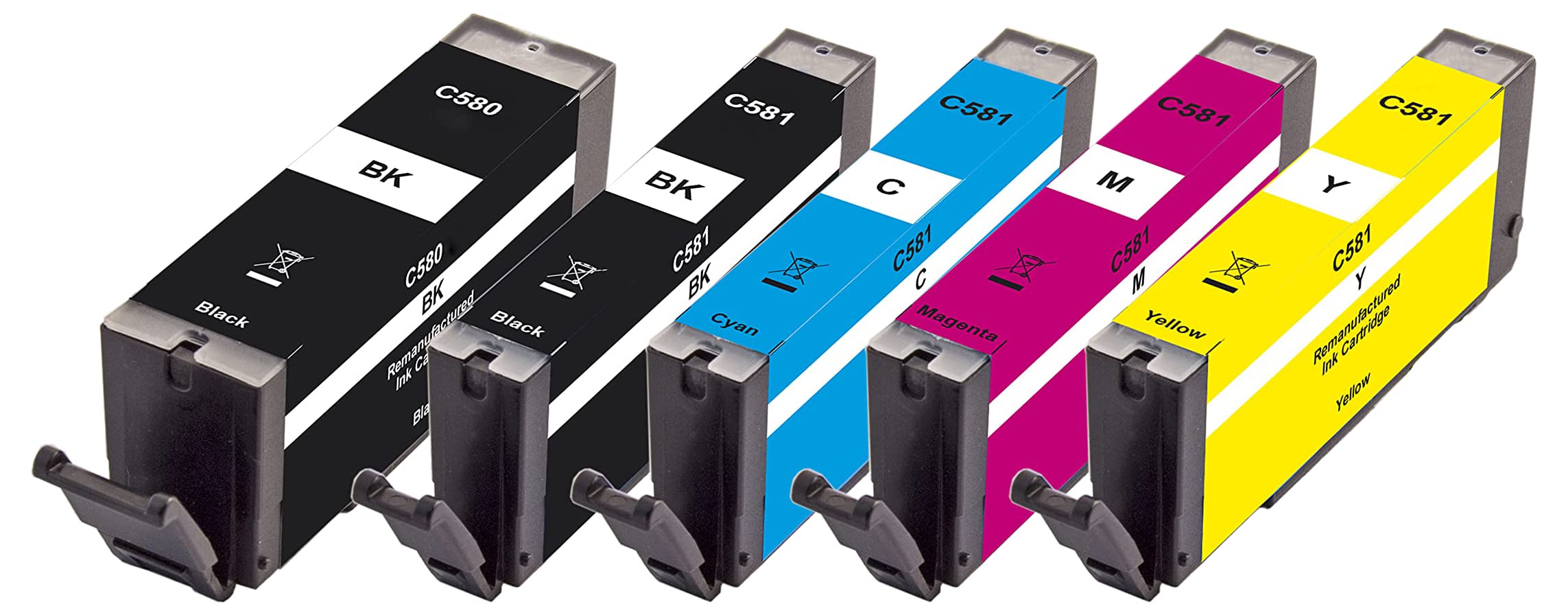 Peach Economy pack ink cartridges compatible with Canon PGI-580, CLI-581, 2078C005
