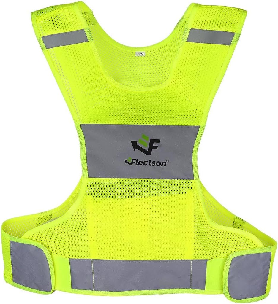 Flectson™ Reflective Vest for Running or Cycling (Women and Men, with Pocket, Gear for Jogging, Biking, Walking)
