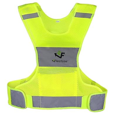 Reflective Vest for Running or Cycling (Women and Men, with Pocket, Gear for Jogging, Biking, Motorcycle, Walking)