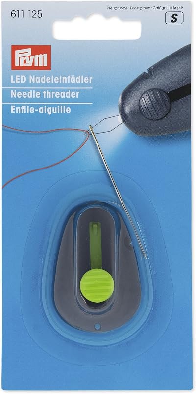 Prym 611125-1 Needle Threader with LED Light Metal Plastic Multi-Colour