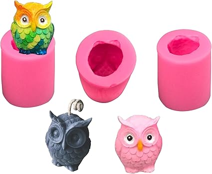 Amazon 3dフクロウキャンドル型 フクロウシリコン型 チョコレート フォンダン キャンディ ハンドメイド ソープキャンドル ケーキ デコレーション フィモ クレイ 3個パック Lefubaby 製菓用品 通販
