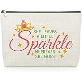 Inspirational Quote Makeup Bag for Women Birthday Graduation Gift for Friend Sister Daughter Positive Cosmetic Bag Retirement Gift for Coworker Colleague Friendship Present Encouragement Travel Pouch