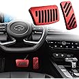 ANFOKAS Compatible with Hyundai Elantra Accent Loniq Kona Venus Compatible with Kia Forte NIRO Rio Sedona Seltos Soul Accessories Sporty Anti-Slip Foot Pedal Covers Pedals Pads -Red