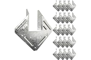 LAJIAOZ 8Pcs 18-Gauge Hurricane Tie Hot Dip Galvanized Joist Hangers Heavy Duty Hot Dip Galvanized Joist Hangers for Roofing Trusses Wood Timber, Resist High Wind Earthquake Forces