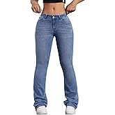 Women's Bell Bottom Jeans Low Waist Classic Stretch Flared Jeans Denim Bell Bottom Pants