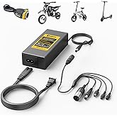 Carsty Hoverboard Charger 42V, Electric Scooter Charger with 5-in-1 Plugs | UL-certified 1.5A fast charging, compatible with Jetson, Segway, Gotrax