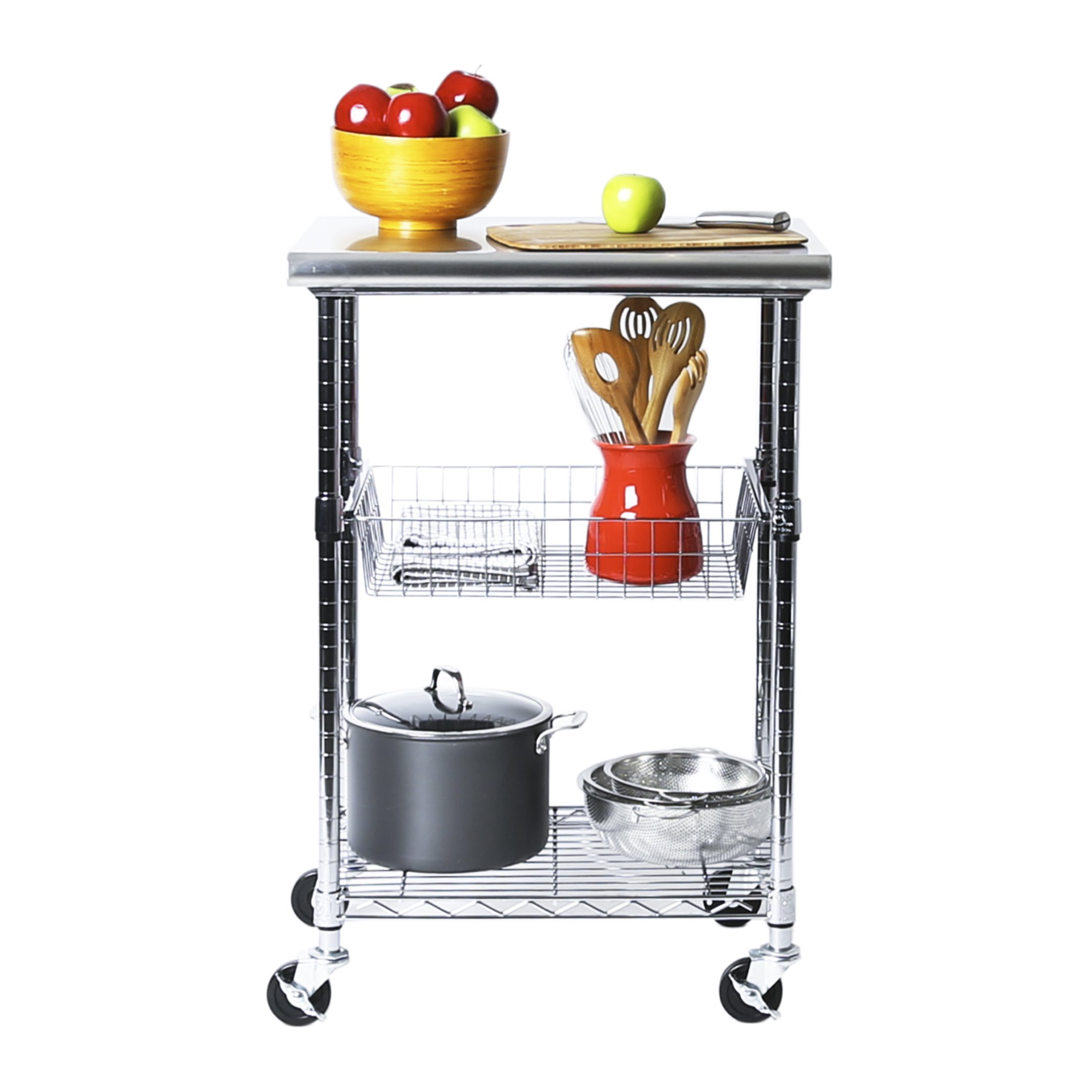Seville Classics StainlessSteel Professional Kitchen Work Table Cart