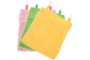 Luxshiny 3Pcs Small Pet Hanging Hammock for Hamsters and Sugar Gliders – Fleece Sleeping Pouch 9.6X6.5 Inch