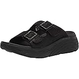 skechers max cushioning strappy printed slides