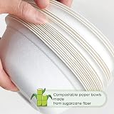 Ask Packaging 50 Pack Bagasse Bowls 240ml 8oz Disposable Compostable view 4