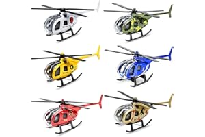 Tcvents Diecast Helicopters 6 Color, Military Model Plane Mini Helicopter Toys for Boys 3 4 5 6 7 Years Old, Airplane Vehicles for Kids Toddlers Birthday Party Favors