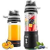 Portable Blender, Anti-Jamming 300 Watt for Shakes and Smoothies, 24oz Travel Blender USB Rechargeable, BPA Free Sporty bottl