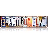 Vintage Beach Bum Blvd Wall Decor Street Signs Metal Tin Signs 16 x 4 Inches